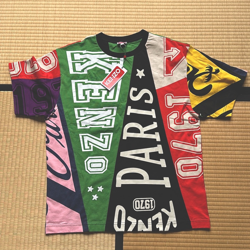 NWT Kenzo Paris limited edition color block /flag Tee